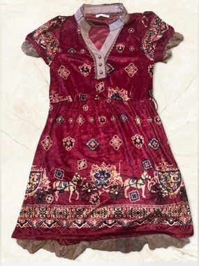 Axes Femme Fairycore Whimsygoth Velvet Dress